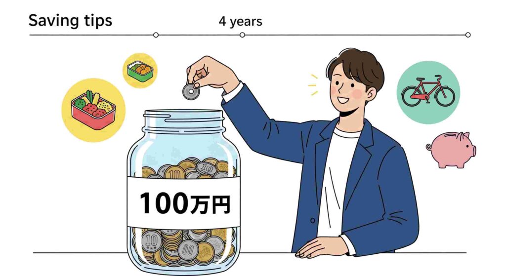 大学4年間で100万円貯めるための節約術