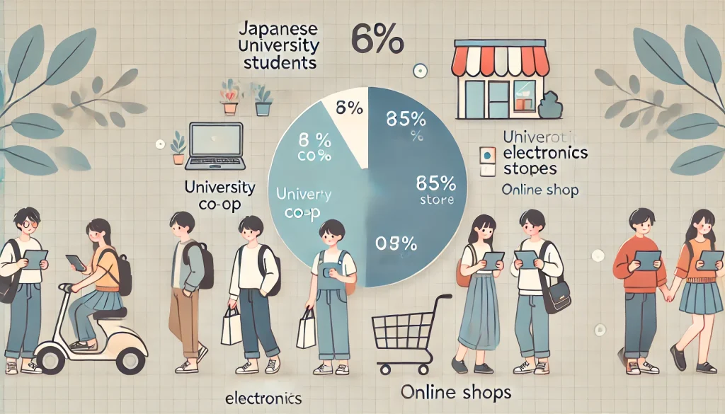 大学生のパソコン購入先の割合は？生協で買う人が多い？