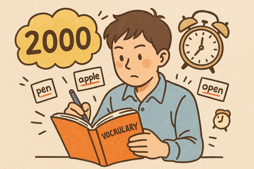 2000単語は何分で覚えられる?目安と対策